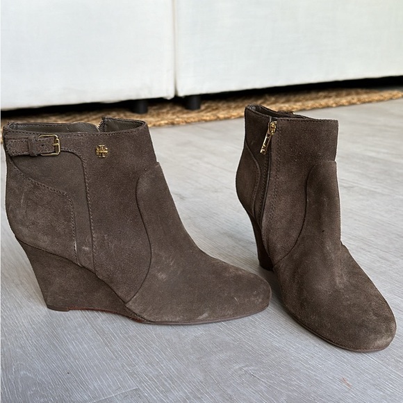Tory Burch Suede Ankle Booties - Picture 1 of 3